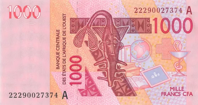 West African States (Ivory Coast) 1000 Francs 2022 UNC