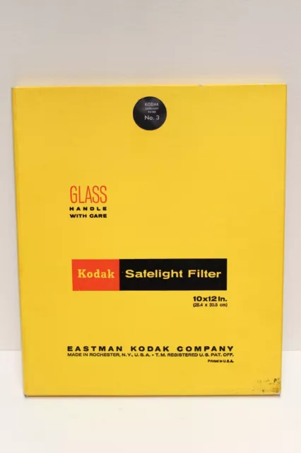 Kodak 10 x 12" #3 safelight filter. New old stock