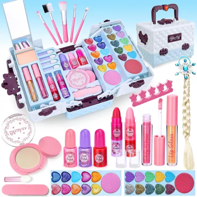 Kids Makeup Kit for Girl - 45pcs Washable Real Makeup Set Toy