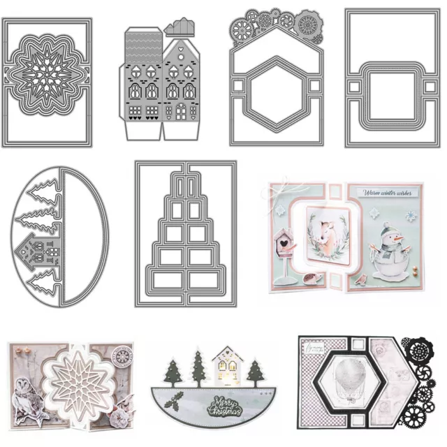 3D House Folding Card  Metal Cutting Dies Stencils Diy Scrapbooking Paper Crafts
