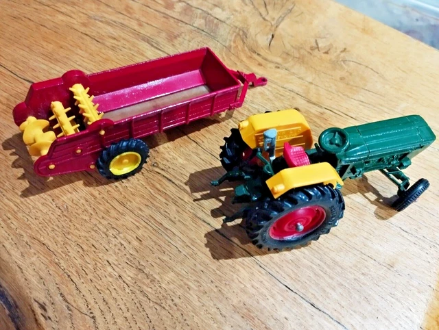 Tracteur Ford 5000/6600 Britains 1/32 1980 + épandeur à Fumier - Occasion En Très Bon état