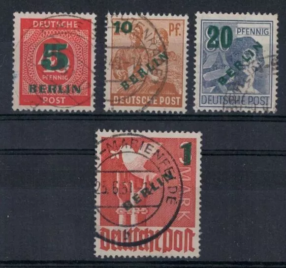 BERLINO 1949 Francobolli della Zona AIS soprast. in verde 4v us