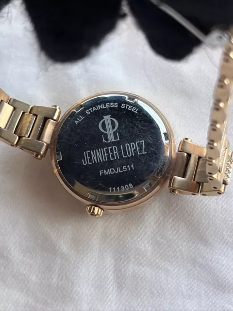 JLo Jennifer López Rose Gold & Clear Bling Stones Stainless Steel Women’s Watch 3