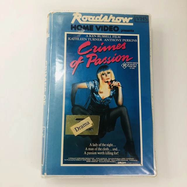 Vintage 1980's Crimes Of Passion (1984)  Australian Roadshow VHS Video Cassette