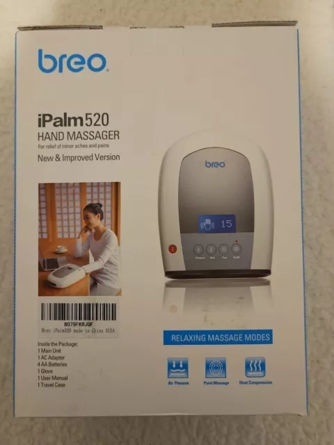 Breo iPalm520 Electric Acupressure Palm Hand Finger Massager - NEW