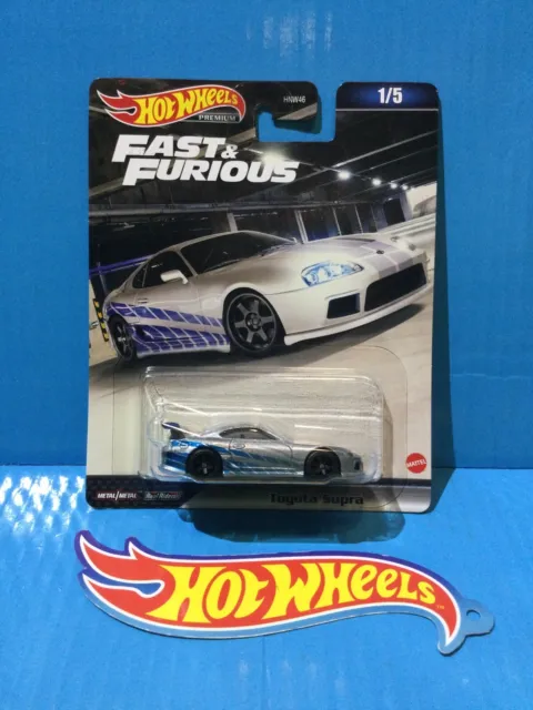 2023 Hot Wheels Premium Fast & Furious #1 94 Toyota Supra Silver Jdm Drift F&F