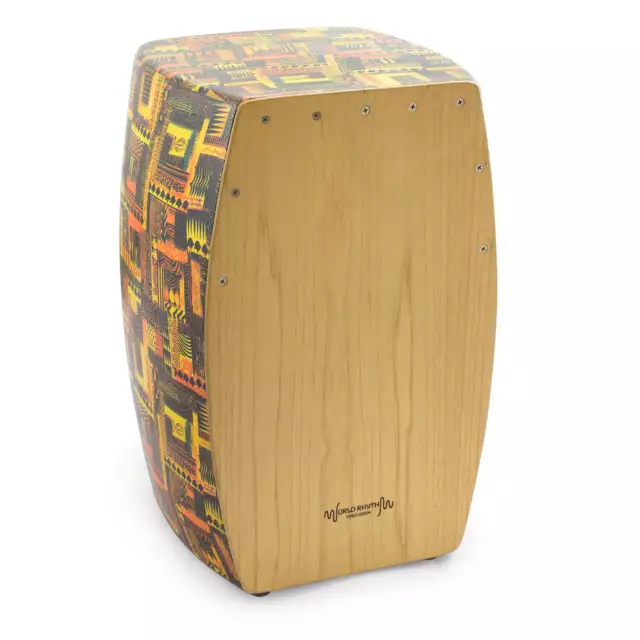 World Rhythm Cajon, Full Size Cajon Box Drum with Natural Wood Playing Surface