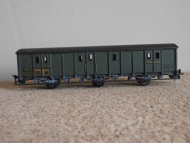 SNCF ASPECT NEUF FOURGON BAGAGES MARQUE MMM RG TROIS ESSIEUX