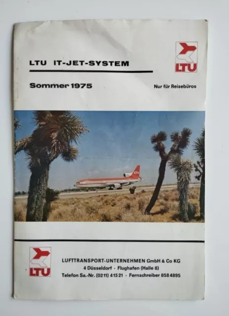 Flugplan LTU 1975 Timetable