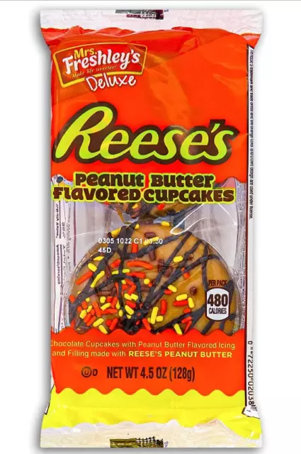 Mrs Freshleys Reeses Peanut Butter Cupcake, 4.5 Ounce -- 6 Pack Case