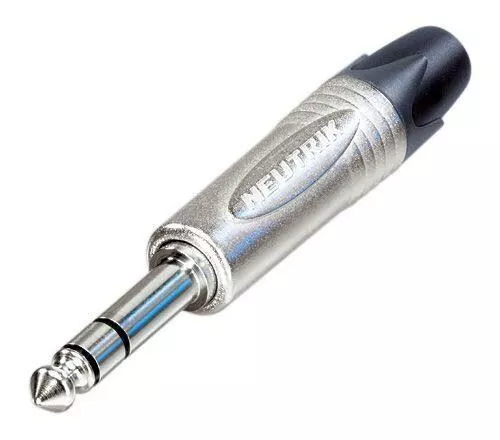 Neutrik NP3X 0.6cm Trs Jack Fiche Argent 3 Pôle Stéréo / Symetrique Connecteur