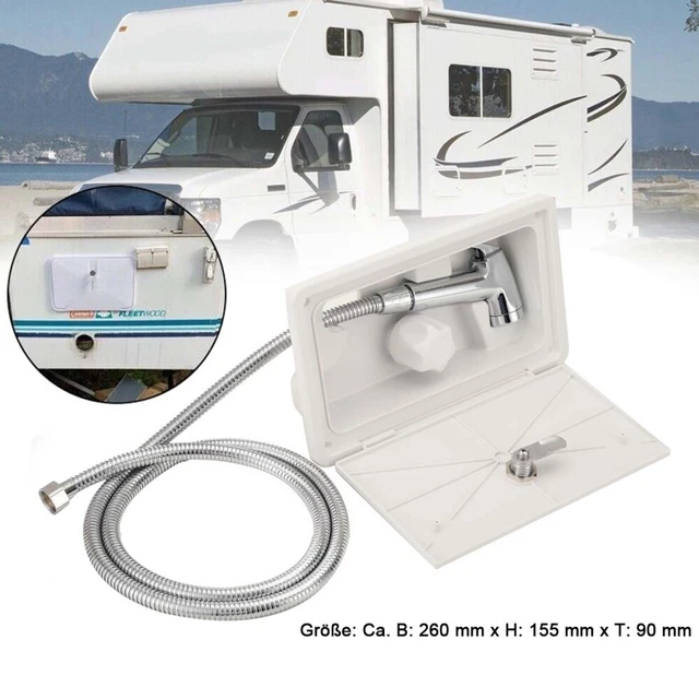 Douchette RV Pour Camping-car – Acier Inoxydable Et ABS – Commande Par Bouton – Dimensions 10,51 X 6,18 X 4,21 Pouces – Neuf
