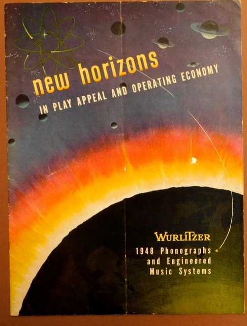 New Horizons Wurlitzer 1948 16 Page Ad Magazine 11.75 Inches Tall Blue4