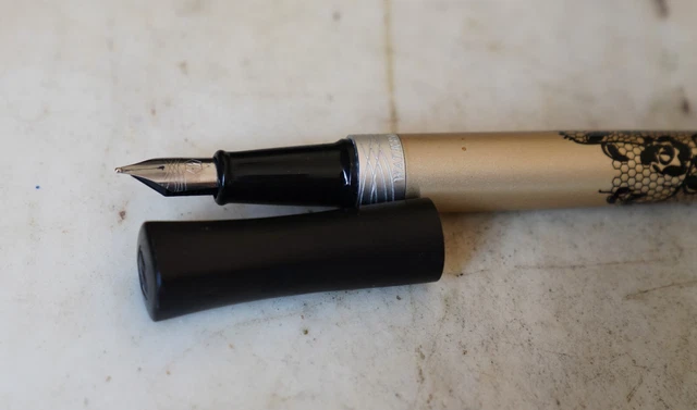 Stylo Plume Waterman Or Marbré Bordeaux/Marron - Taille De Plume F - Occasion