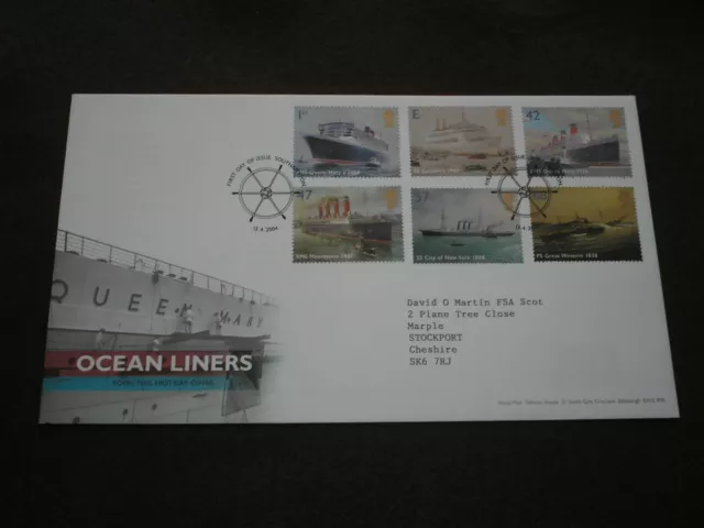 2004 GB Stamps OCEAN LINERS First Day Cover SOUTHAMPTON Cancels FDC