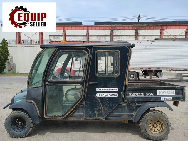 2017 Club Car Carryall 1700 Utility Cart RTV Diesel Dump Truck Enclosed Cab