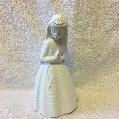 LLadro DAISA Lady Girl Praying Cross Bride Dress Rosary White Spain