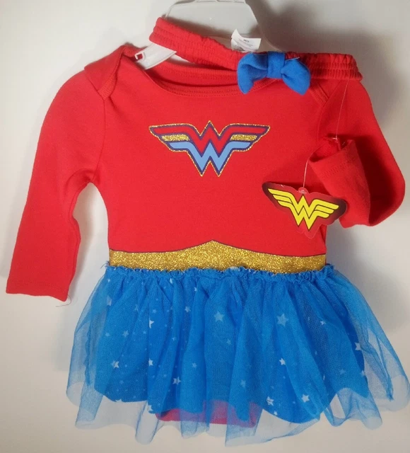 Wonder Woman Branded One Piece Outfit With Headband