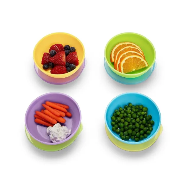 Munchkin Love-a-Bowls 10 Piece Baby Feeding Set, Includes Bowls with Lids and SP 2