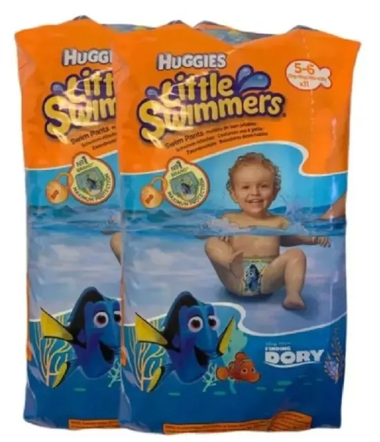 2x 11 Pack Huggies Little Swimmers Schwimmwindeln Finding Dory, 12-18 Kg