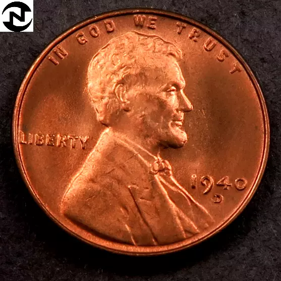 1940-D Lincoln Wheat Penny Cent ~ Gem BU (red) ~ *Fresh OBW Coin* ~ 1 Coin