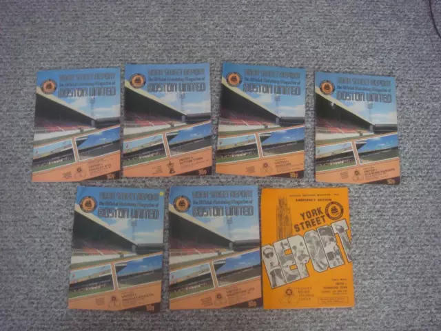 Boston United home football programmes 1981-1982 *choose from list*