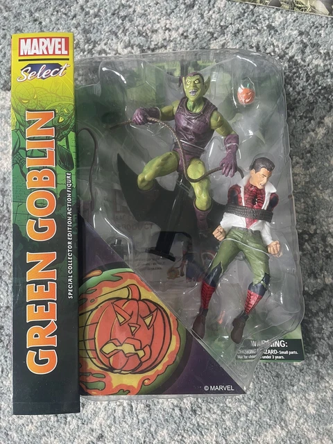 Marvel Diamond Select Green Goblin & Unmasked Spider-Man Figure New