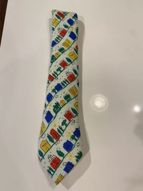 Great Vintage Jean-Charles de Castelbajac JC De CASTELBAJAC Silk Tie - Ivory Great Vintage Jean-Charles de Castelbajac JC De CASTELBAJAC Silk Tie - Ivory