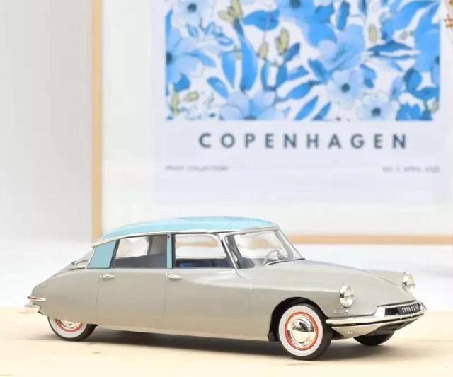 Citroën DS 19 1958 Gris Rosé/turquoise - NOREV 1/18e - Miniature Métal - 181763
