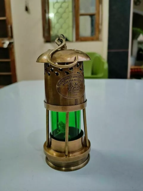 handmade Minor Oil Lamp Antique Brass Maritime Ship Lantern 6" vintage Lamp , 2