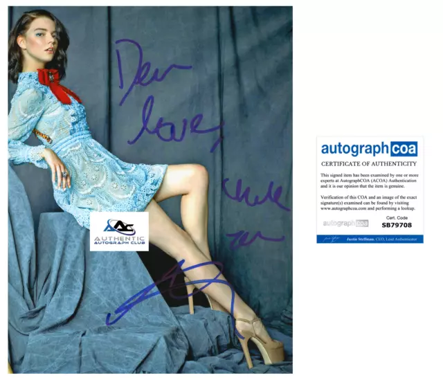 Anya Taylor Joy Queen's Gambit Autographed Signed 8x10 Photo ACOA