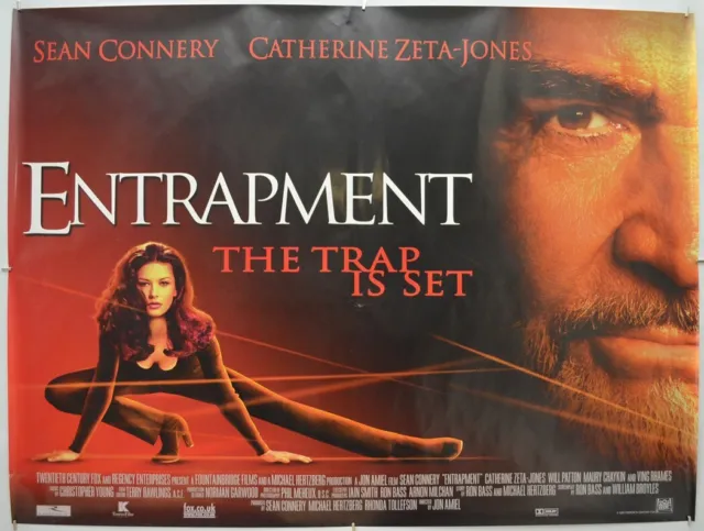 ENTRAPMENT (1999) Original Quad Film Poster - Sean Connery Catherine Zeta-Jones