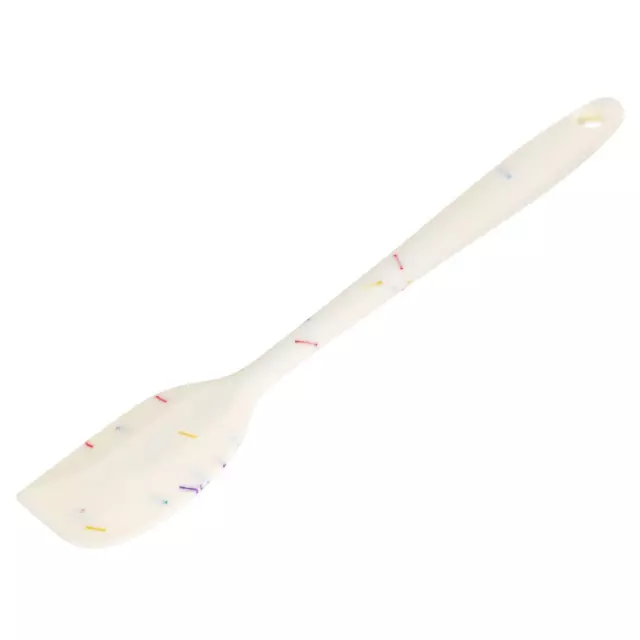 Silicone Spatule Cuillère 8.5" Résistant Chaleur pour Pâtisserie, Cuisine, Blanc