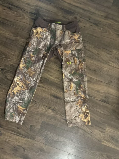 Under Armour Pants Scent Control Hunting Camo Realtree Xtra 34/32 34X32 Men's UA