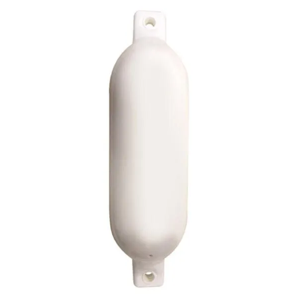 Seachoice 8.5" D x 27" L White Twin Eye Cylindrical Inflatable Smooth Fender