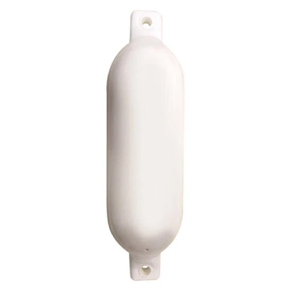 Seachoice 8.5" D x 27" L White Twin Eye Cylindrical Inflatable Smooth Fender