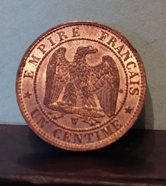 Monnaie France 1 centime 1853 W Lille Napoléon III RARE ( 6 photos )