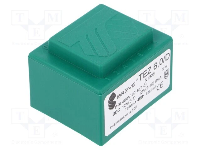 Transformator: überzogen TEZ6/D400/12-12V /E1DE