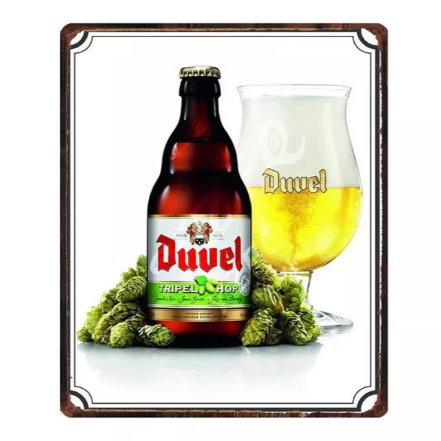 Vintage Duvel Beer Ale Pub Shed Man Cave Kitchen Bar Shed Plaque METAL SIGN