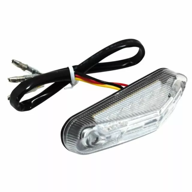 Feu arriere 50 a boite-moto replay a leds triangle transparent (6 leds rouges)