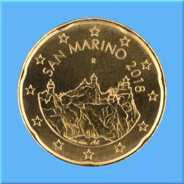 20 Euro - Cent  San Marino 2018  -  Neues Motiv !!!