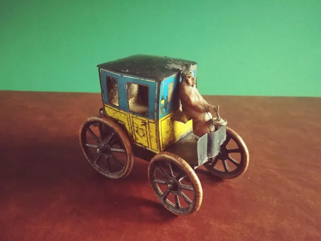 Seltener 1910er ASGW Gunthermann Kutsche Blechspielzeug Tin Toy