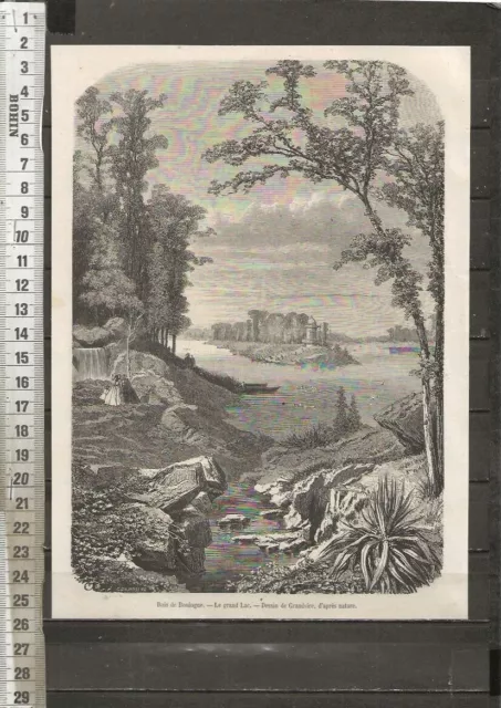 G503 / Engraving / Boulogne Wood Le Grand Lac
