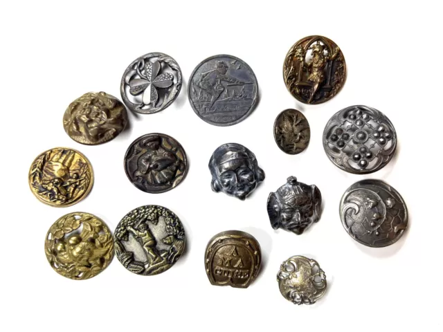 Lot de 15 boutons anciens (collection)