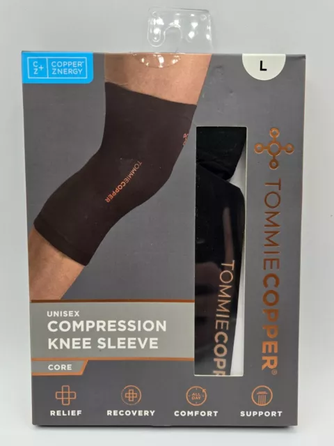 Tommie Copper Sport Compression Knee Sleeve Brace Joint Knee Pain Large (L)