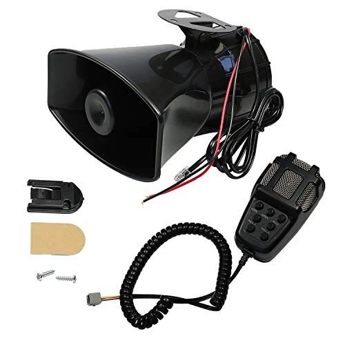 Car Siren Horn 7 Tone Sound Police Mic PA Speaker System Emergency...