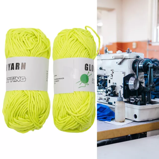 Luminous Hand Knitting Yarn Soft Polyester Blend 50g Skein Perfect for Crafters