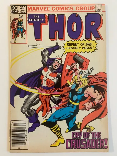 The Mighty Thor Vol. 1 # 330 Comic Book 1983 Crusader Mjolnir Marvel Comics 