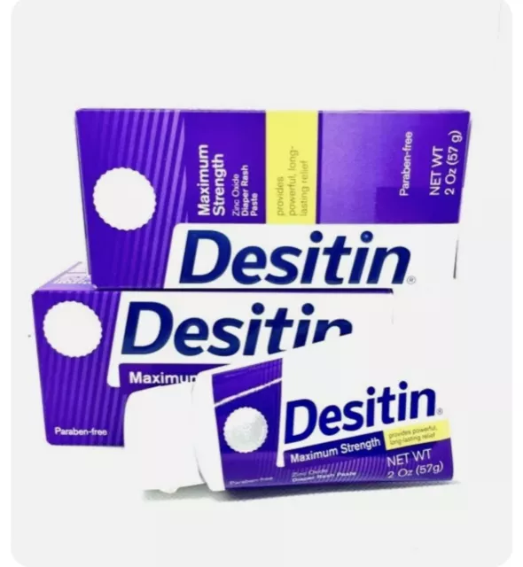 Desitin Maximum Strength Zinc Oxide Diaper Rash Paste - 4oz/113g (Pack of 2)