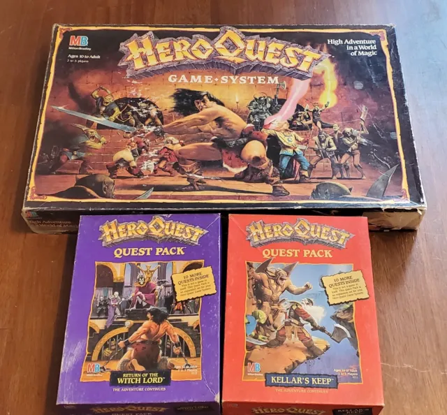 HeroQuest Game System 1989 Lot With Multiple Expansions SEE IMAGES